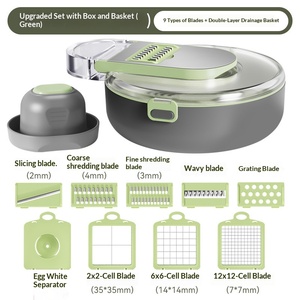 Multifunctional <b>Vegetable</b> Chopper With Container Hand‑press Onion Dicer Slicer <b>Shredder</b> For Kitchen Food Prep - Product Image 6