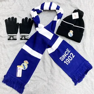 Tùy Chỉnh Bóng Đá Bóng Đá Fan Hâm Mộ Bộ Quà Tặng Dệt Kim Khăn Găng Tay Hat Thể Thao Scarf Đội Bóng Đá Dệt Kim Bóng Đá Khăn - Product Image 6