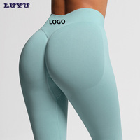 Leggings sans couture pour femmes, effet push-up, taille haute, extensible dans les quatre sens, en spandex/nylon, leggings d'entraînement personnalisés