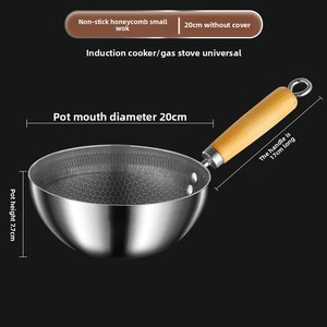 Sartén Antiadherente de Acero Inoxidable 304 con Superficie de Panal, Compatible con Estufas de Inducción y Gas, para Cocina, Venta al por Mayor - Product Image 6
