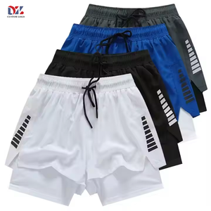 Pantaloncini da Palestra per Uomo, 90% Poliestere 10% Spandex, Compressione 5 Pollici, Asciugatura Rapida con Fodera, Pantaloncini da Allenamento e Corsa <span class=keywords><strong>2</strong></span> <span class=keywords><strong>in</strong></span> <span class=keywords><strong>1</strong></span> - Product Image 1