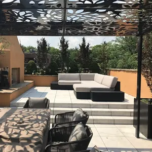 Toptan 10x10 çelik gazebo-Yeni bahçe tasarım sanat Metal açık veranda Gazebo çelik çerçeve Pergola 10x10 çardaklar Patios
