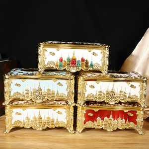 Boîte à mouchoirs magnifique <span class=keywords><strong>de</strong></span> style château rétro pour salon, hôtel, voiture, karaoké - Product Image 1