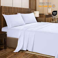 Draps de lit en microfibre douce en gros, 4 pièces, poches profondes, ensemble de draps de lit pour la maison et l'hôtel