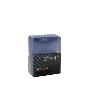Porte-cartes semi-rigide en plastique transparent bleu de haute qualité, personnalisé en usine - Product Image 1