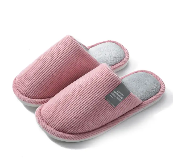 새로운 면화 슬리퍼 여성 겨울 홈 가정용 커플 미끄럼 실내 바오 터우 따뜻한 면화 신발