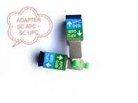 Adaptador Monomodo Tiancheng FTTH de Fibra Óptica SC APC Macho a SC UPC Hembra, Atenuador de 0.3dB, Cerámica+Metal, Pérdida de Retorno de 60dB, 1000