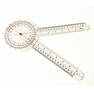 First aid plastic 12" Healthy Goniometer 360 degree Limb Angle PVC rule