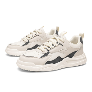 Chaussures décontractées montantes pour homme, nouvelle collection 2025, version coréenne, toutes occasions, petites chaussures blanches à semelle épaisse, chaussures de sport en cuir véritable - Product Image 2