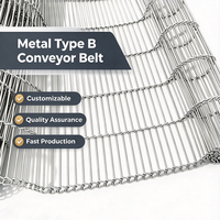 Yuchen RVS vlakke flexibele transportband, voedselveilige metalen gaasband voor bak- en frituurlinie