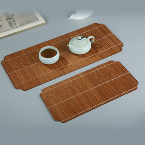 Bamboo Woven Tea <b>Mat</b> Dry Brewing Table Runner Waterproof Heat Insulating Zen Style Wabi Sabi Design - Product Image 1