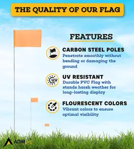 Wholesale Custom Mini 4*5 Inches Marking Flags Small Thin Survey Flags For Yard Irrigation