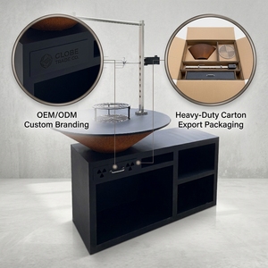 Base de acero corten para <span class=keywords><strong>asador</strong></span> <span class=keywords><strong>giratorio</strong></span> automático, con gabinete de almacenamiento para accesorios de barbacoa y cocina exterior - Product Image 6