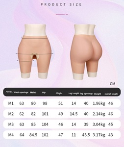 Sous-vêtements rembourrés pour lifter les fesses, entrejambe ouvert, fesses en silicone pour drag queen, culotte rehausseuse de hanches, vêtements de compression pour travestis - Product Image 6
