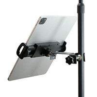 Support de téléphone réglable en silicone à clipser, support rotatif pour bureau, compatibilité universelle pour tablette, microphone, trépied