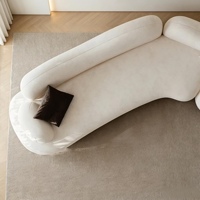 Modernes Gebogenes Modulares Ecksofa L-Form Schwamm-Samt-Bezug Wasserabweisend Kratzfest Wohnzimmer-Sofagarnitur