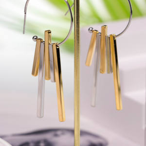 Boucles d'oreilles longues à franges simples en argent rétro bohème européenne américaine, design de niche géométrique, secteur unique, bijoux pour femmes - Product Image 4