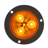 Feu de position et de gabarit rond à LED de 2 pouces, à montage sur bride, pour camion et remorque, conforme aux normes DOT/FMVSS108/SAE