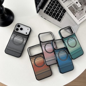 Étui de téléphone portable magnétique en cuir PU de haute qualité pour iPhone 18 17 16 15 Pro Max, texture lin, coque arrière rigide antichoc - Product Image 1
