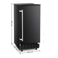 Compresseur commercial NES-36FS-P, fournisseur de machines à glaçons carrés en Chine, machine à glaçons sous comptoir avec indicateur de niveau de glace plein