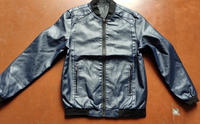 Automne Hiver Grande Taille 4XL Mode Vestes en Cuir Homme Couleur Unie Fermeture Éclair Blouson Décontracté en Similicuir pour Hommes