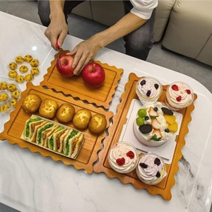 Solid Wood Multi Layer Pastry Cake Rack Nan Bamboo <b>Desktop</b> Storage <b>Shelf</b> For Living Room Balcony Display - Product Image 2