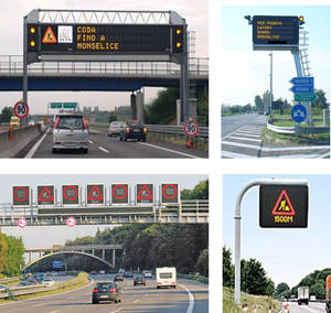 EN12966 جسرية الطريق السريع تعليق vms الطريق الثابتة متغير علامة الحد الأقصى لسرعة المعلومات أدى عرض حركة المرور - Product Image 4