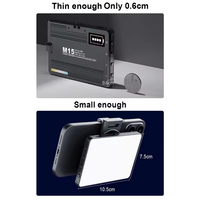 Mini lampe LED RVB multi-couleurs réglable M15, 72 LED, clips magnétiques, température de couleur 2500-9900K, lumière d'appoint portable