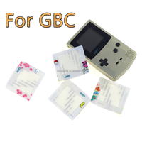 Lentille d'écran en plastique pour couvercle d'écran de remplacement couleur Gameboy pour GBC avec miroir à motif