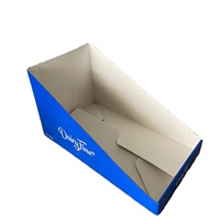 Snack Carton Étagère Prêt Boîte D'emballage Tear Away Pdq Plateau Comptoir Ondulé Perforé PDQ Présentoir Pour Supermarché