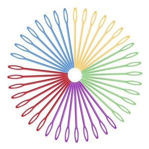 300 Agujas de Tejer de Plástico con Ojo <span class=keywords><strong>Grande</strong></span>, Agujas para Bordar Hilos, Agujas de Aprendizaje para Manualidades de Costura DIY - Product Image 2
