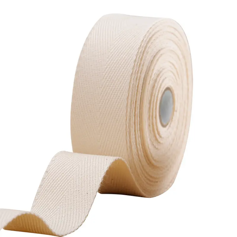 Factory Direct Price Organic Cotton Webbing Twill Tape Ribbon Thick