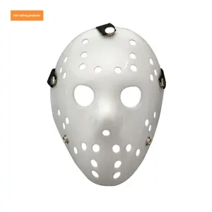 PoeticExist Men and Women Jabbawockeez Masquerade Amusement Full Face Hard Plastic White Halloween Jason Hockey Party Masks