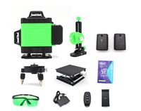 Digital 4D 16 lignes niveaux laser vert 360 batterie rechargeable rotative de l'usine