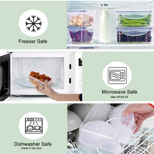 Bộ đồ ăn 12 món, hộp đựng thức ăn nhựa dùng được trong lò vi sóng, kín khí, bộ hộp đựng thức ăn chuẩn bị bữa ăn - Product Image 4