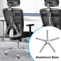 Base de chaise pivotante KEDE en alliage d'aluminium de haute qualité, design contemporain, base 5 étoiles, pour l'école, la maison, le bureau, garantie de 2 ans