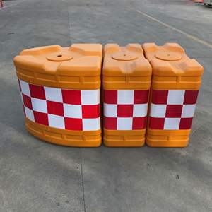 Barrera de seguridad vial reflectante de plástico para carreteras, barrera de salida de rampa, barril de seguridad vial, cojín de choque, barrera de tráfico - Product Image 6