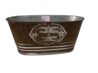 Jardinière succulente rustique ovale pots de fleurs et jardinières pot de plantes en étain de jardin de style français bon marché pour décoration intérieure et extérieure