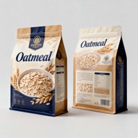 Op maat bedrukte kleurrijke vochtbestendige platte bodem pouches voor fruit, ontbijtgranen, havermout, aluminiumfolie, mylar doypack zakken