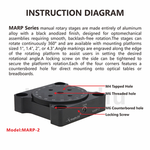 Plataformas de Traducción Rotatorias Manuales Serie MARP de Kungshu, Disponibles en Versiones de 1'', 1.4'', 2'' y 4.3'' - Product Image 4