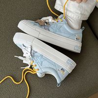 Chaussures de skate décontractées unisexes à plateforme en toile West Highland Spring Diary, chaussures en toile à motif étoilé pour hommes