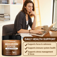 Poudre de café aux champignons OEM 10 en 1, mélange de protéines à marque privée, extrait de Crinière de lion, Chaga, Queue de dinde, Cordyceps, Reishi