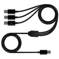 Câble adaptateur répartiteur mâle USB Type-C 2.0 PVC 1 2 3 4 5 6 Connecteur de charge de synchronisation de données pour ordinateurs téléphones caméras montres intelligentes