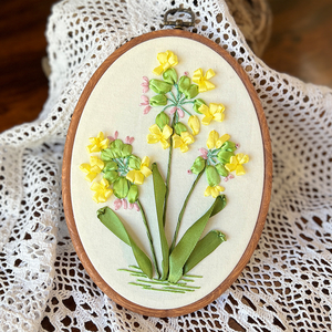 Kits de Bordado Hechos a Mano para Principiantes Adultos, Tela de Algodón con Patrón de Flores, Hilo de Bordado de Poliéster, Marca XIXI - Product Image 3