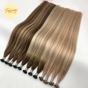 Fasimei, <span class=keywords><strong>productos</strong></span> de cabello humano virgen de alta calidad, extensión de cabello de punta plana, extensiones de cabello europeas - Product Image 1