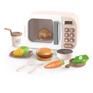 Set mainan dapur untuk anak-anak, perlengkapan Oven Microwave, mainan panggang Microwave, permainan peran anak-anak