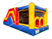 Mini parcours d'obstacles, piste de course, château gonflable extérieur décoré, petite machine distributrice pour enfants, jeu de carnaval, fosse à mousse