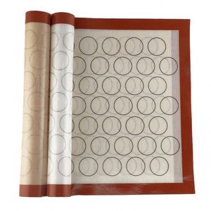 Alfombrilla de silicona para hornear macarrones, tapete de fibra de vidrio personalizado para horno de masa y repostería, venta al por mayor - Product Image 1