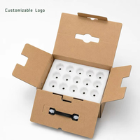 RDY Umweltfreundliche Wellpappe-Eierverpackungsbox mit Griff, Schützende Papierfaser-Eierkartonschale für Eiertransport