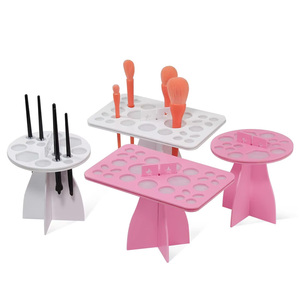 Estante <span class=keywords><strong>de</strong></span> secado <span class=keywords><strong>de</strong></span> brochas <span class=keywords><strong>de</strong></span> maquillaje <span class=keywords><strong>acrílico</strong></span> plegable <span class=keywords><strong>de</strong></span> su marca, varios tamaños y tipos, <span class=keywords><strong>limpiador</strong></span> <span class=keywords><strong>de</strong></span> brochas secas <span class=keywords><strong>para</strong></span> uso en tienda - Product Image 1